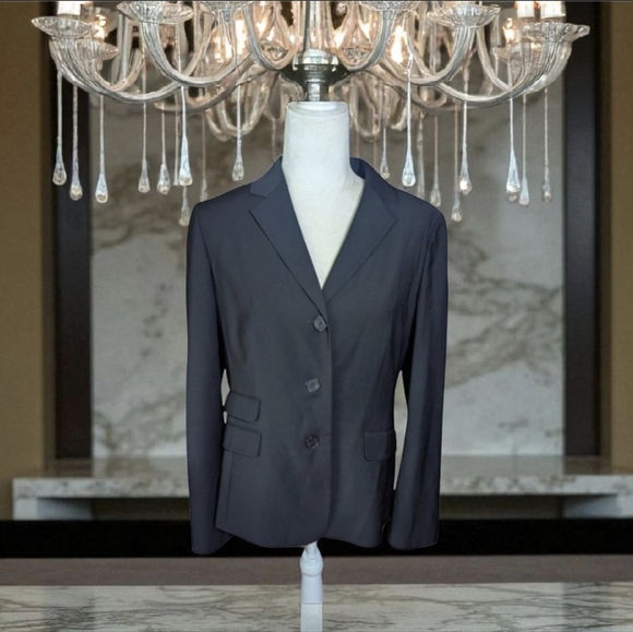 Talbots Classic Black Blazer Wool Blend Office Siren Career Sz 10 - Picture 12 of 12